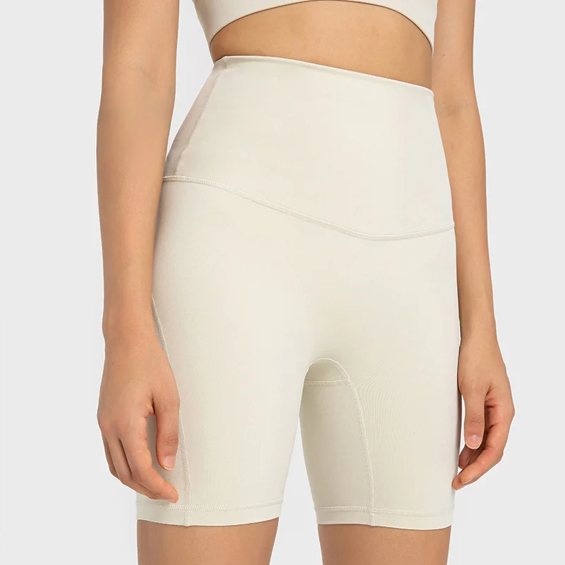 

2.0 Version 6" High End Nylon No Front Seam Sports Biker Shorts Naked Feel Women High Waist Super Comfy Workout Gym Yoga Shorts