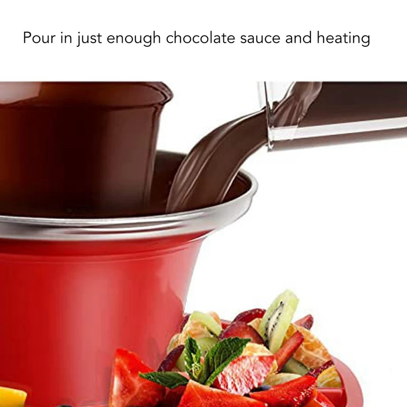 Three Layer Chocolate Fountain Machine Detachable Mini Nostalgia Melting Chocolate Fondue Melt Fondue EU PLUG