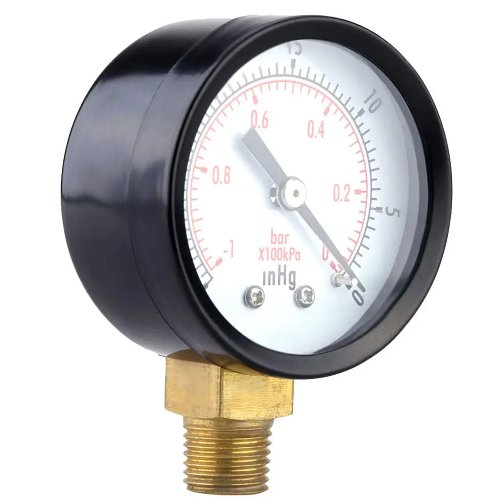 Vacuum Pressure Gauge 1/4"NPT-30HG/0PS Vacuum Manometer Mini Dial Dual Scale Dial Gauge 1/4 0PS Vacuum Manometer