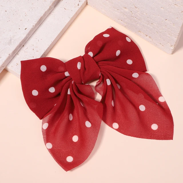 New Sweet Bow Hairpins Solid Color Bowknot Hair Clips For Girls Satin Butterfly Barrettes Duckbill Clip Kids Hair Accessories 1524-5
