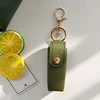 1PC Mini PU Leather Portable Key Bag Lipstick Travel Cosmetics Storage Bag Lip Balm Bag Keychain Holder Protective Cover 3