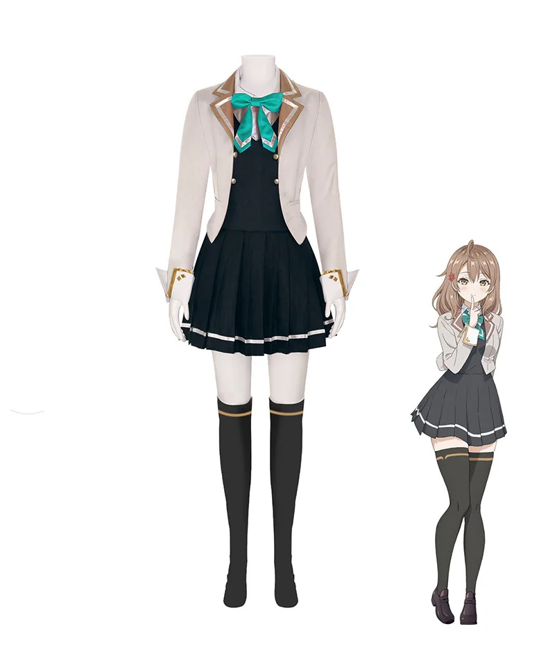 Alya Sometimes Hides Her Feelings in Russian Alya Mikhailovna Kujou School Uniform Cosplay Costume with Wig for Women (Unofficial)