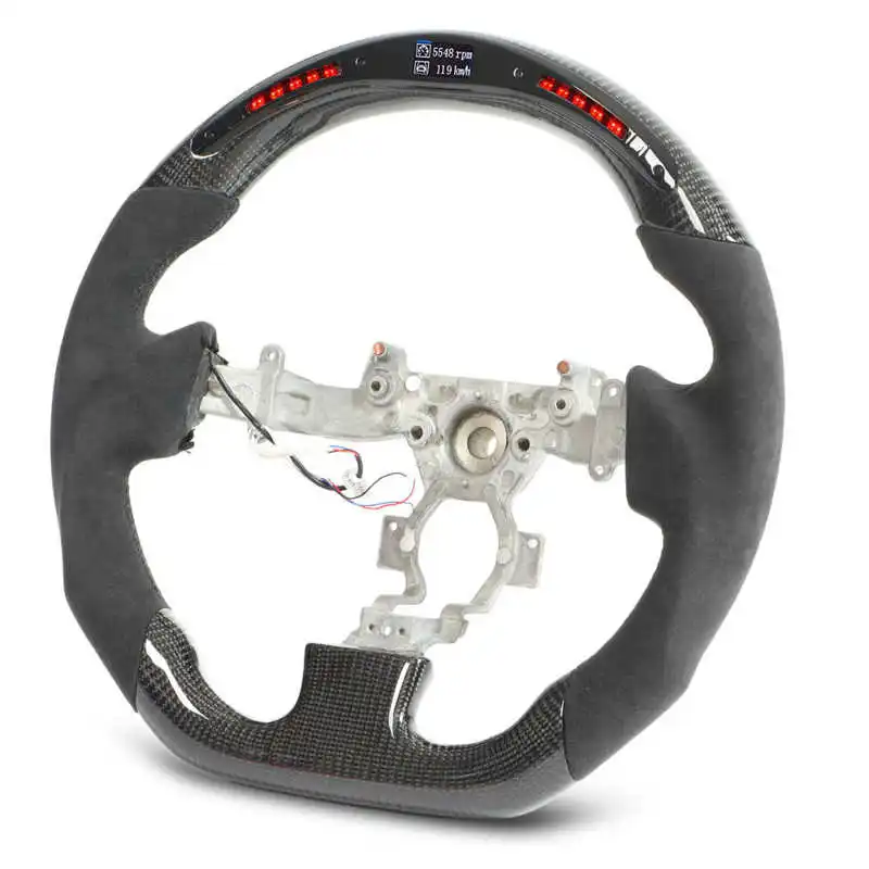 Carbon Fiber Led Display Shift Lights Steering Wheel Replacement For