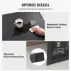 Space Saving Computer Desk with Storage Area Multi-Function Folding Wall Table Wall Mounted Desk with Chalkboard for Home Office 6