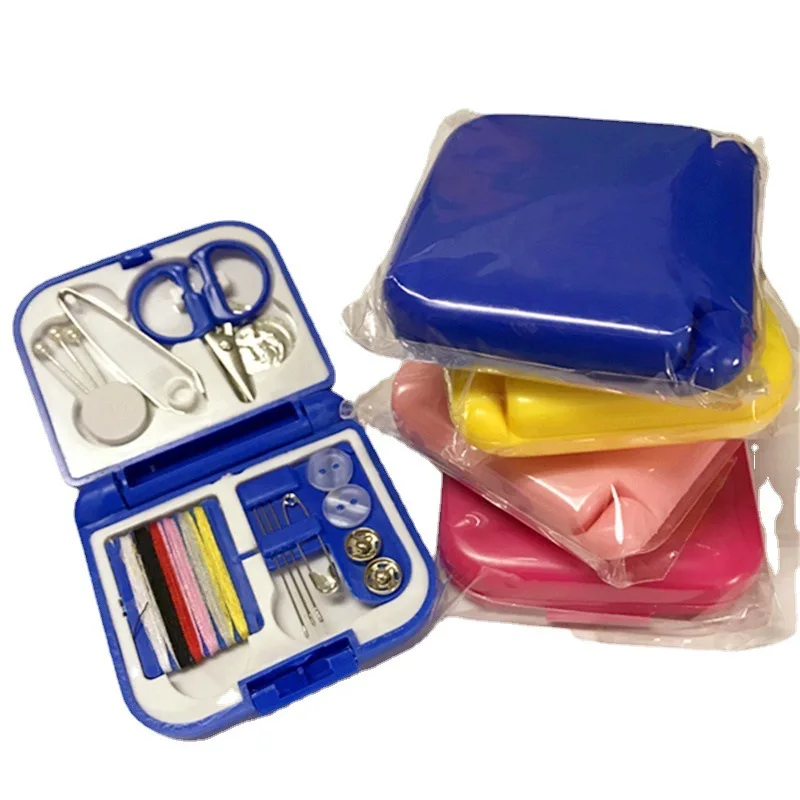 Description Picture 3 of itemMini Sewing Tools Travel Kits Portable Buttons Pins Sewing Storage Boxes Household Handwork Scissor Thimble Needle Threads Set