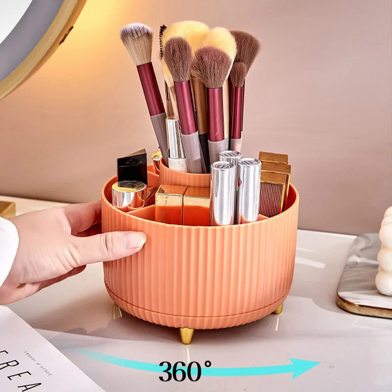 

Вращающийся на 360 градусов Органайзер для косметики для ванной комнаты офиса Многофункциональный держатель для ручек коробка для хранения помады теней для век инструменты для макияжа