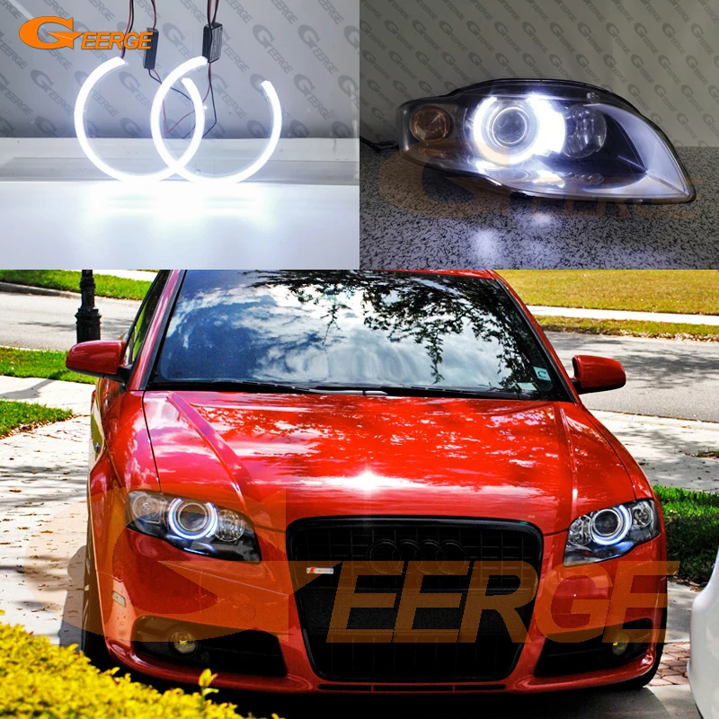 07 Audi A3audi A3 8pa A4 S4 Rs4 B7 Led Angel Eyes Kit - Emark Certified  Cob Halo Rings