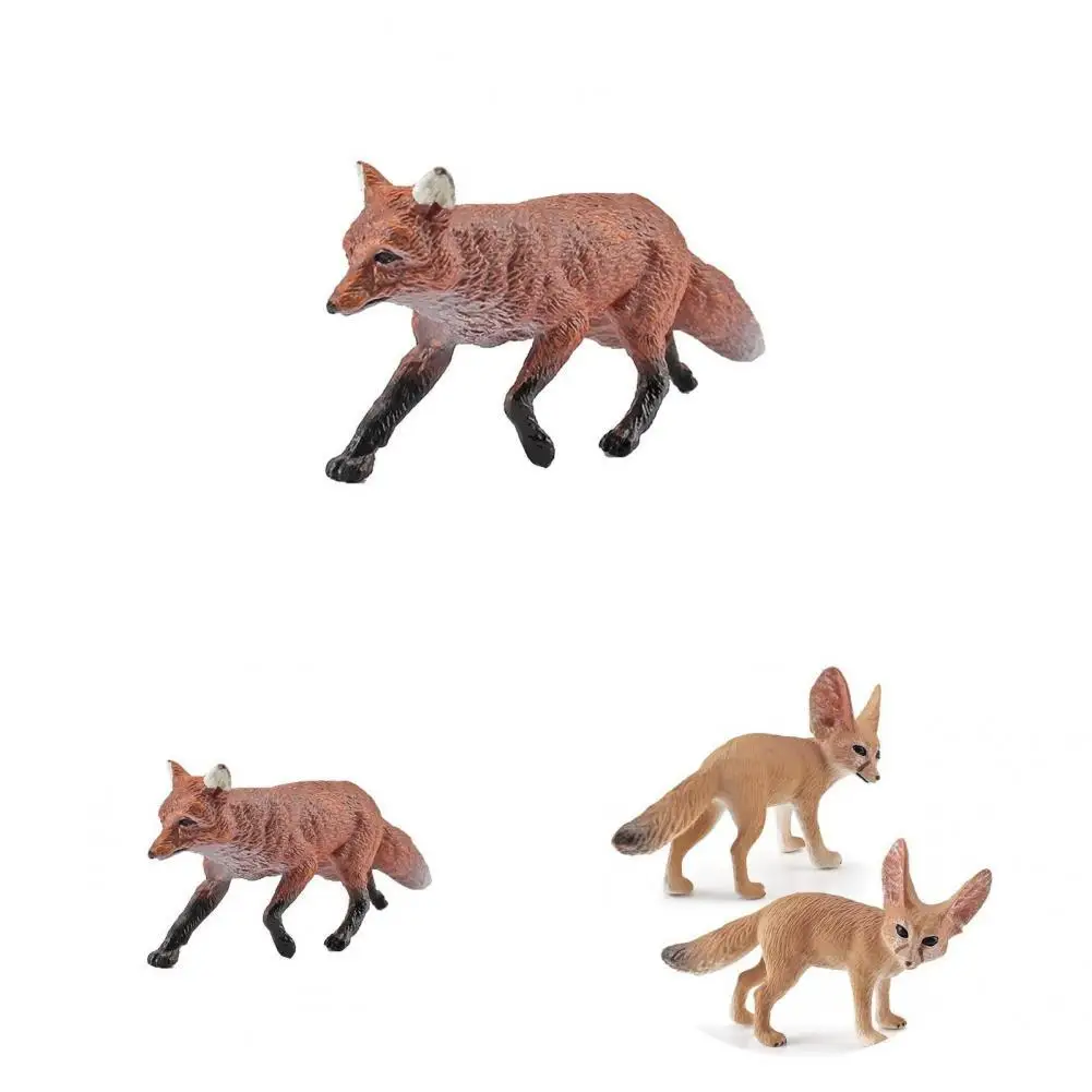 

Novel Animal Model Safe Wear Resistant Animal Sculpture Desk Decoration Fennec Fox Maned Wolf Sculpture