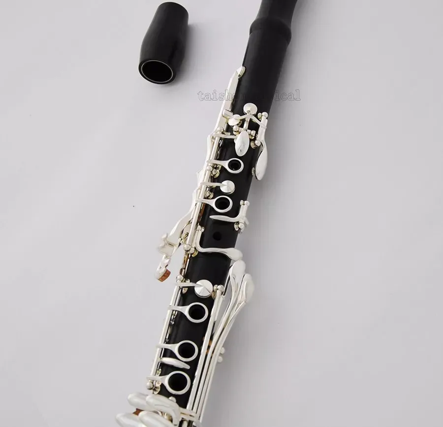 Professional A Clarinet 18 Key Silver Plated Ebony Wooden W/ Hard Case
