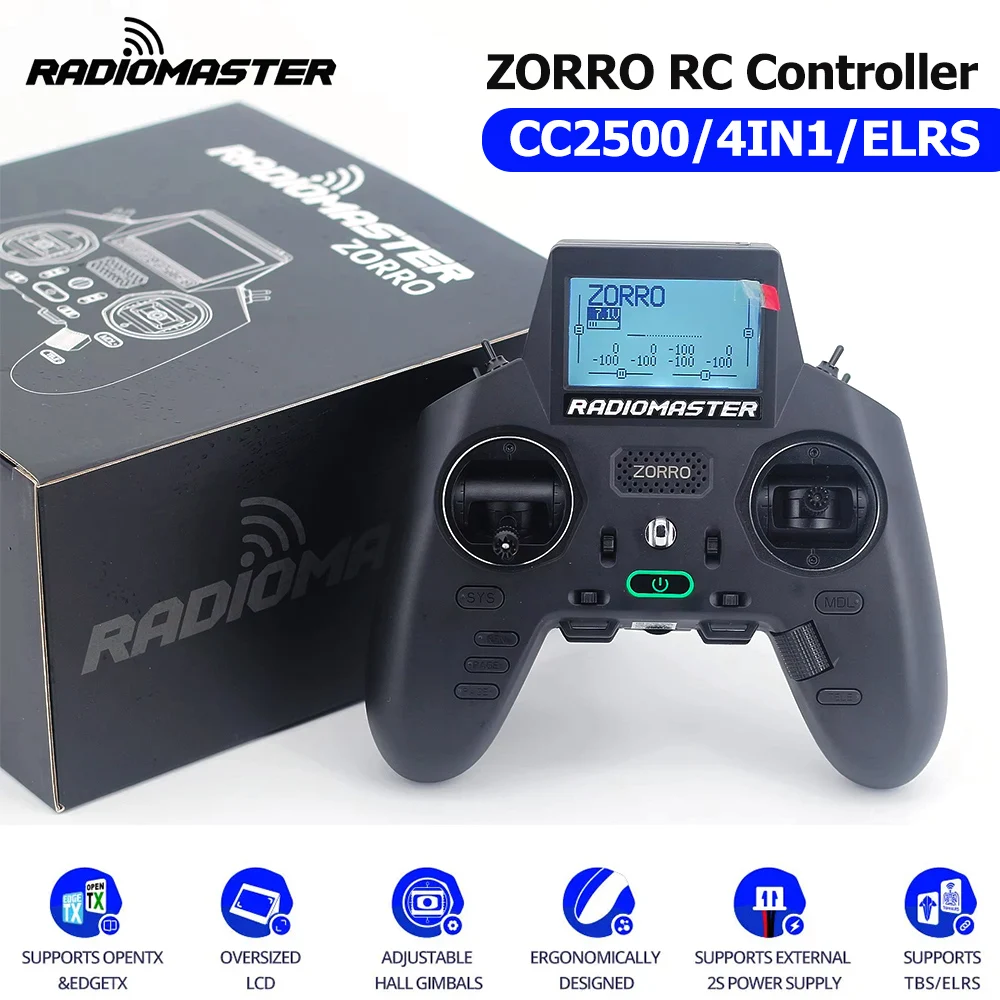 RADIOMASTER ZORRO ELRS 4-in-1 コントローラー RadioMaster Zorro Max Radio Controller - 4-in-1 Multi / ELRS