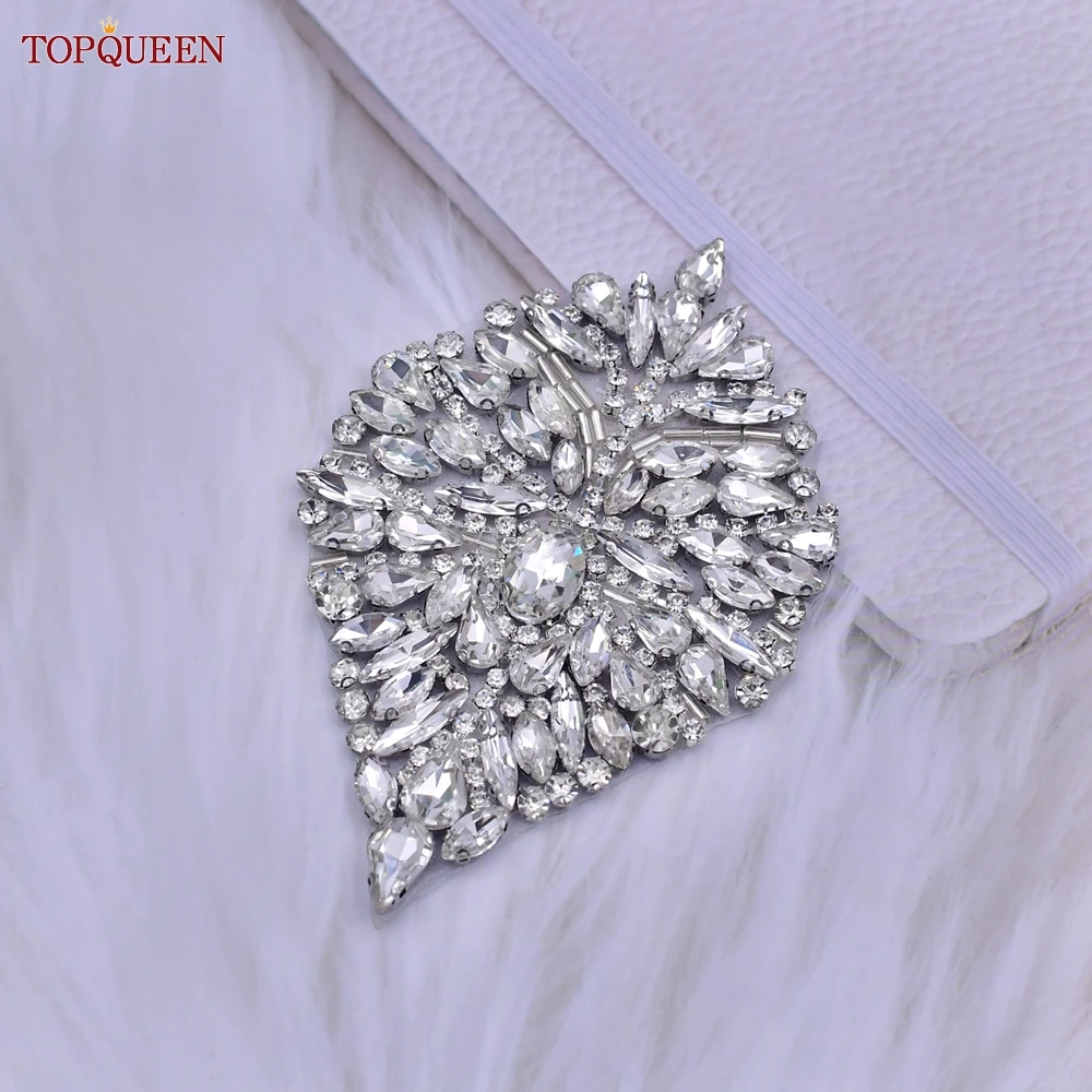 TOPQUEEN Shiny Rhinestone DIY Gift Manual Decorations for Party Bridal High Heels Shoe Clothes Hats Bags Patch Accessories SP04