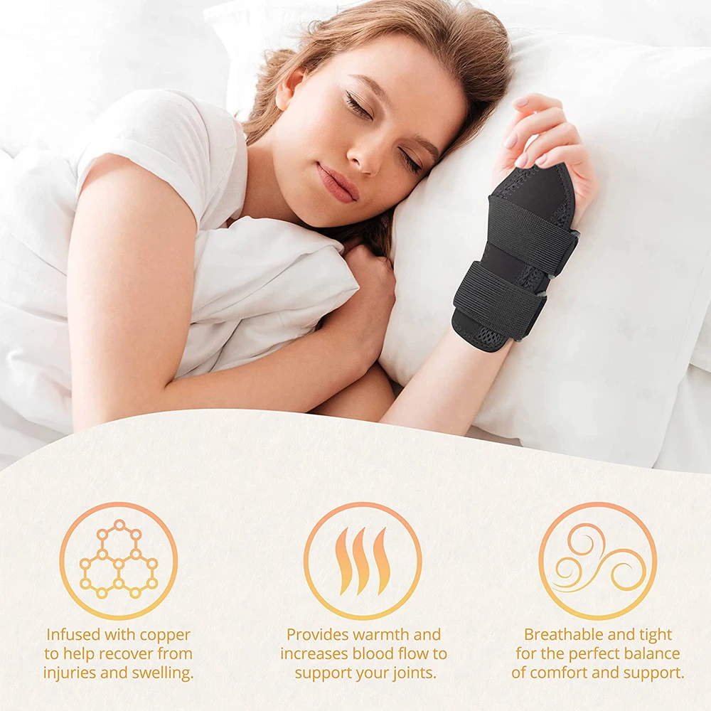Carpal Tunnel Wrist Brace Adjustable Wrist Support Brace Compression Wrap for Arthritis Tendinitis Pain Relief JUUMMP