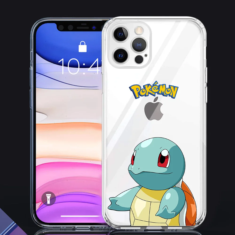 Anime Pokemon Clear Case For Apple iPhone 13 11 12 Pro 7 XR X XS X Max 8 6 6S Plus 5 5S SE 2022 Silicone Phone Coque 13 mini case