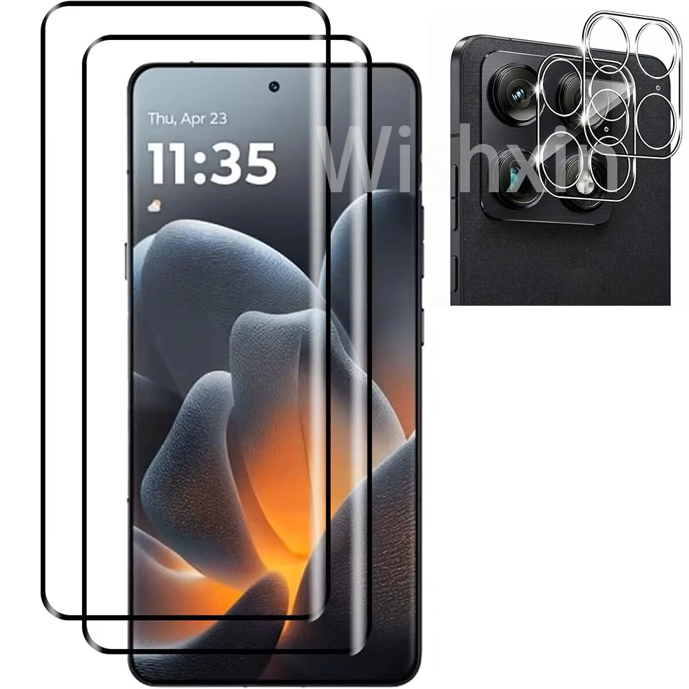 Premium 3D Curved 9H Tempered Glass Screen & Camera Lens Protector