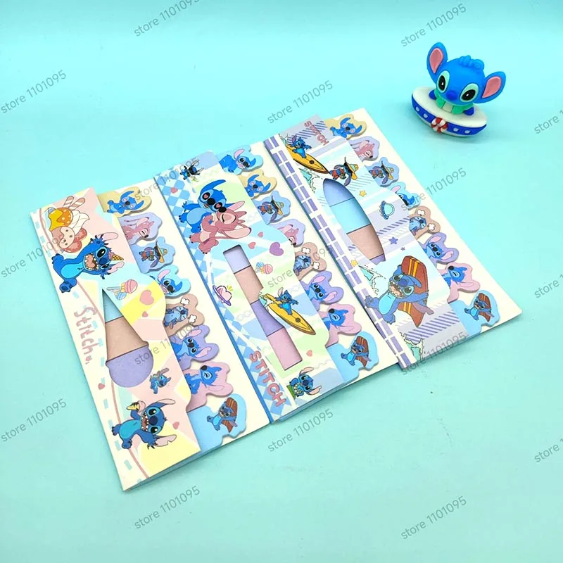 3pcs/lot Disney Stitch Memo Pad Sticky Notes Bookmark Kawaii Stationery Scrapbooking label Post Office School Supplies 3