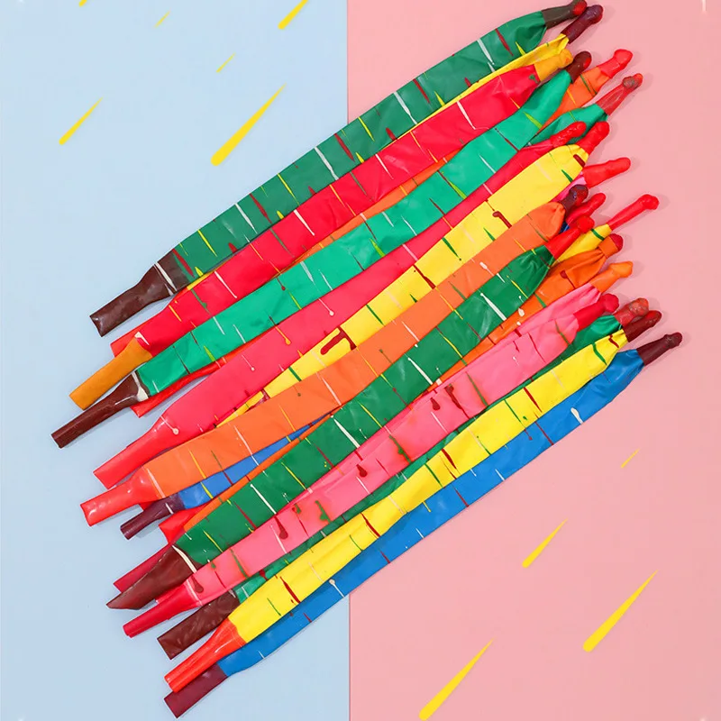 

1.6g 20/50/100pcs Flying Rocket Balloon Children's Toy Balloon Strip Rocket Balloon Night Market Display Colorful Balloon