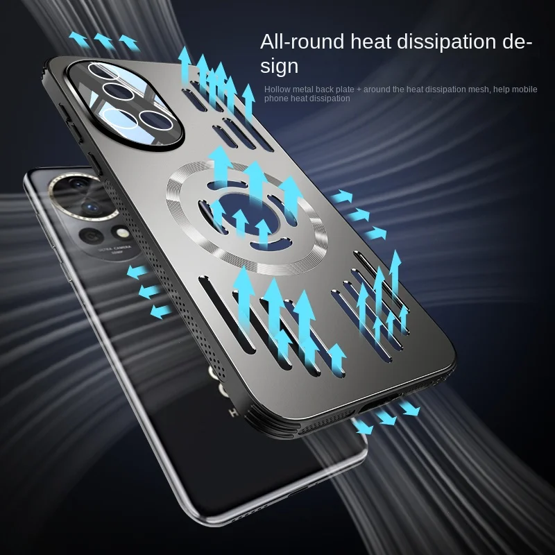 Enhanced Hard Metal Protective Back Cover with Heat Dissipation and Wireless Charging Compatibility
