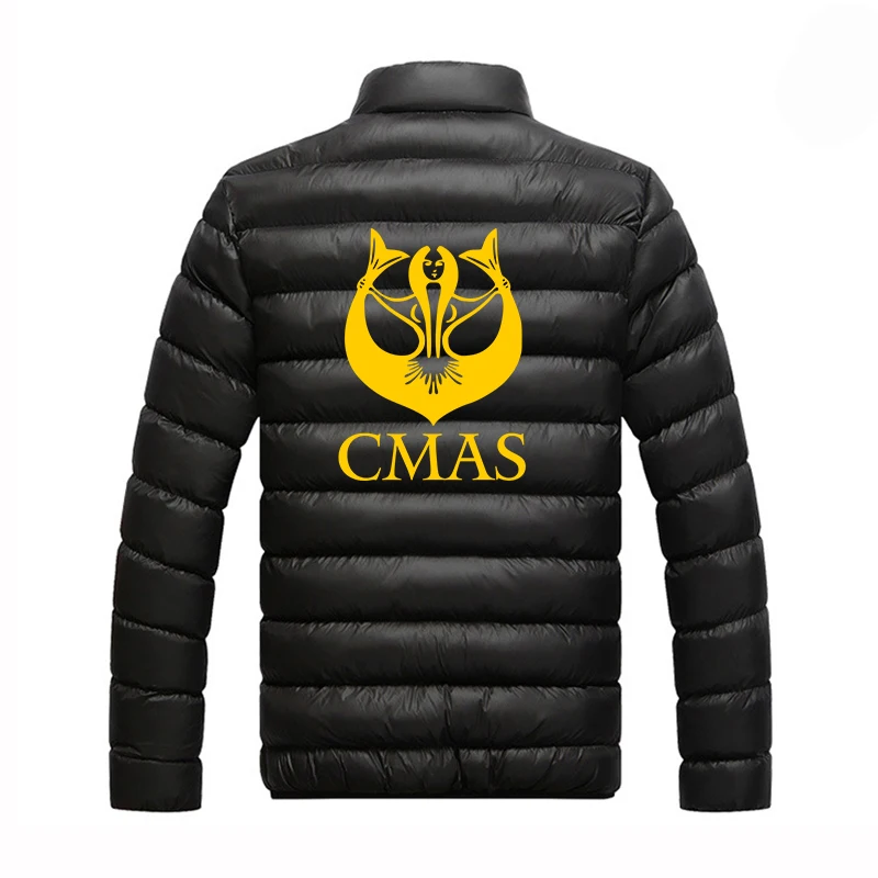 2023 New Scuba Diving CMAS Winter and Autumn Fleece Men's Printing Fashion Solid Color Pullover Zip Jacket Cotton Clothes