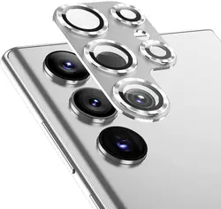 Premium Metal Glass Camera Lens Protector - Durable Screen Cover - iPhone 12 Pro (Silver)