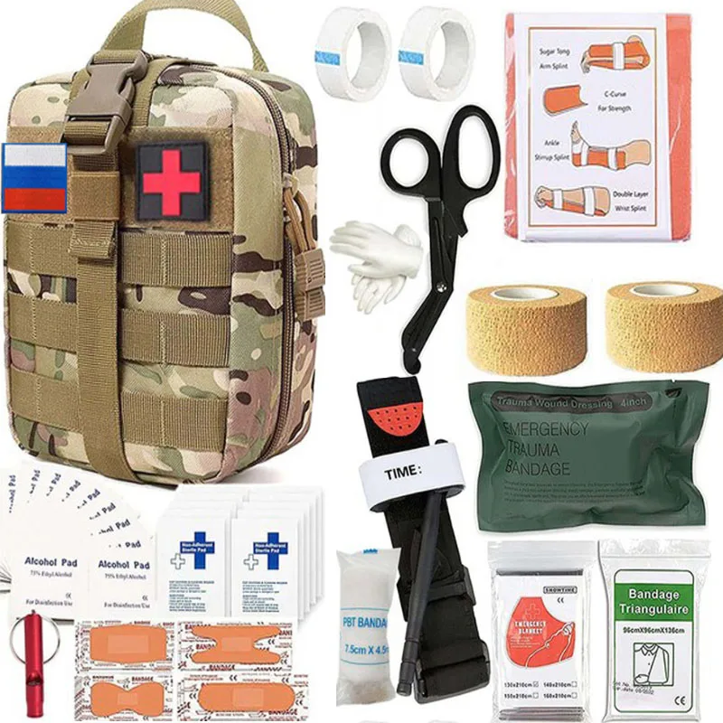 

Tactical Molle Medical EDC Pouch EMT Emergency Bandage Tourniquet Scissors IFAK Hunting First Aid Kit Survival Bag Military Pack