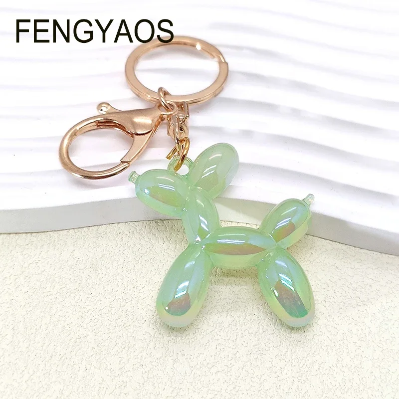 Portachiavi con cane a forma di palloncino di cartone animato e ciondolo per borsa, ciondolo in lega durevole per borsa, zaino, chiavi per auto, regalo alla moda unisex per un amico
