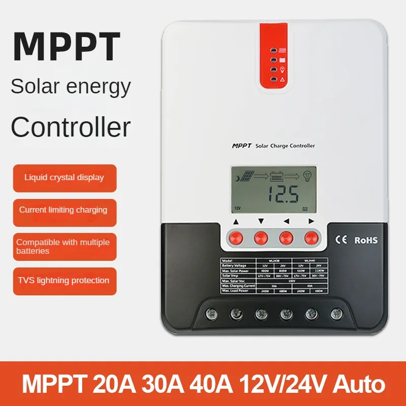 

Solar charging and discharging controller MPPT 20A30A40A12V/24V RV lithium battery household controller