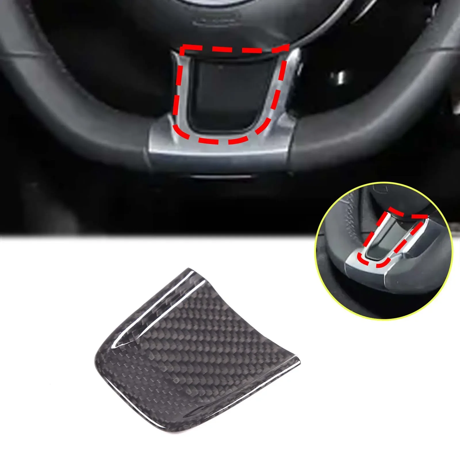 Per Fiat 500 Abarth 595 2022 Vera Fibra Di Carbonio Auto Volante Decorazione Adesivo Accessori Interni Modifica