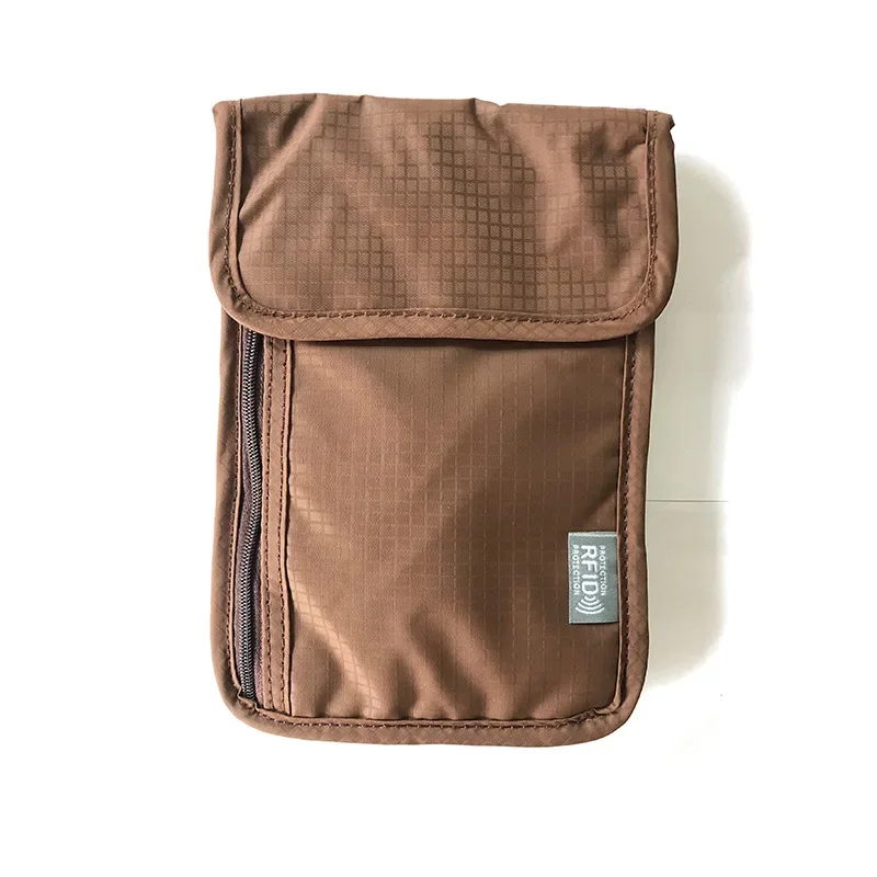 Anti RFID Men Card Wallet Purse Passport Storage Bag Male Chest Bag Waterproof Men Outdoor Nylon Crossbody Hanging mens messenger bag