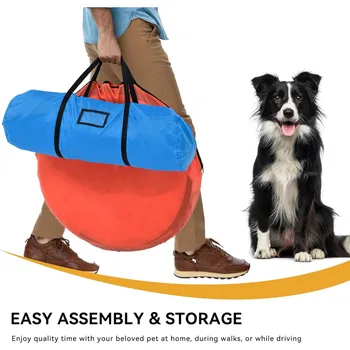 Dog Agility Equipments, Includes Flirt Pole Toy, 3 Flying Discs, 1 Agility Tunnel, 2 Jumps, 6 Weave Poles, Pause Box, Agility 5