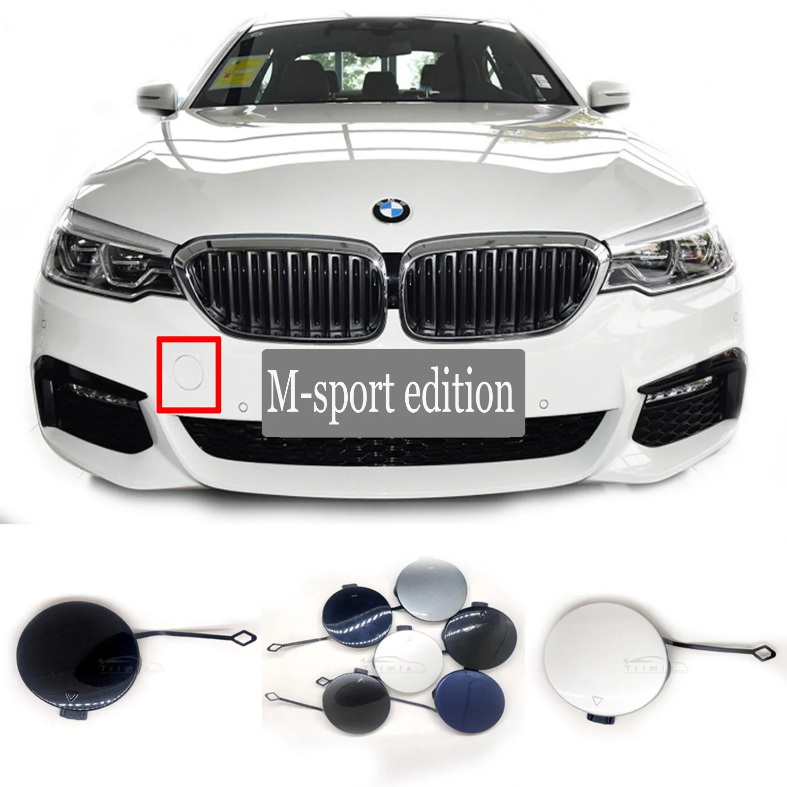 Fit 17-19 BMW 5 Series G30 G31 M-SPORT 518d 520i 530i 540i 520d 525d 530d 530e 535i 535d Front Tow Cover 51118069068