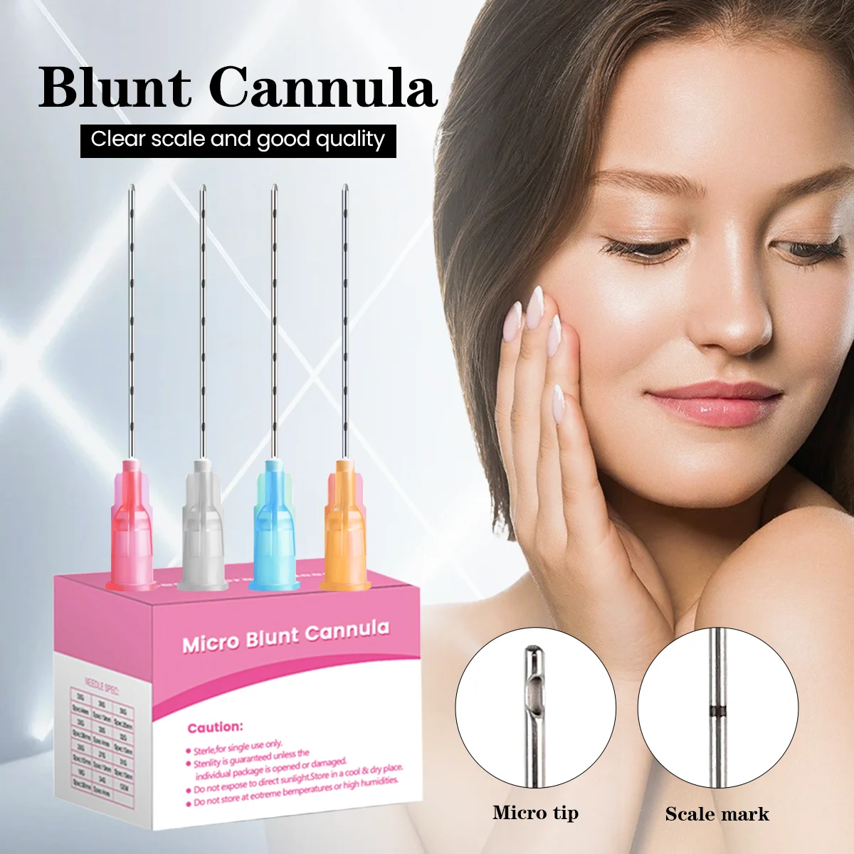 High Quality Sterile Packaged Micro Tip Blunt Cannula Flexible 18G 100MM 22G 50MM 21G 70MM 25G Disposable Blunt Microcannula