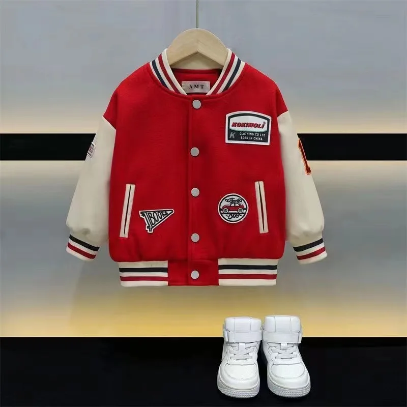 Kids Boys And Girls Spring And Autumn Baseball Jersey 2024 New Children's Clothing Coat Children's  Korean Version Jacket Trend