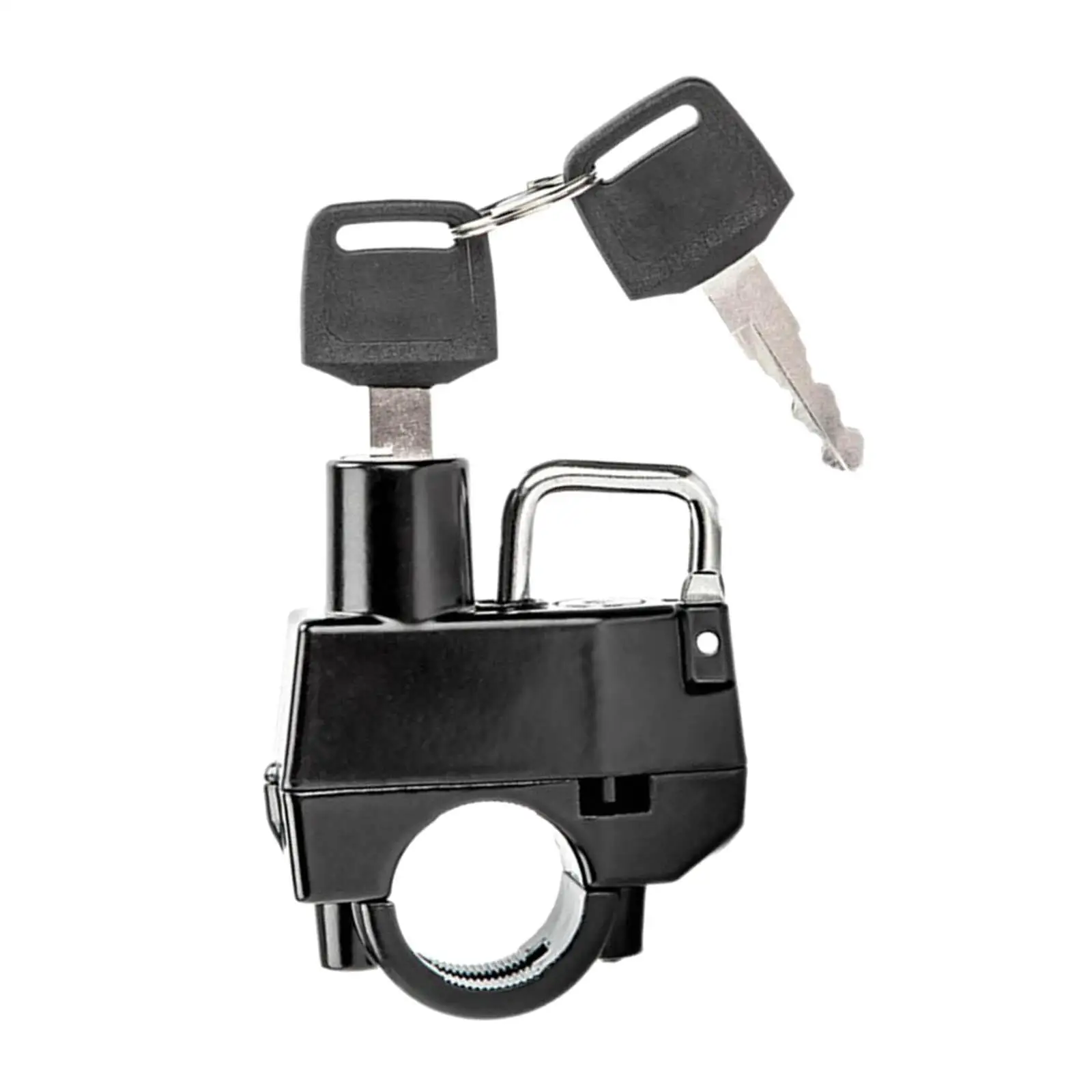 

Motorcycle Helmet Lock Security Key Lock Fits for 22mm-25mm Handlebar Black