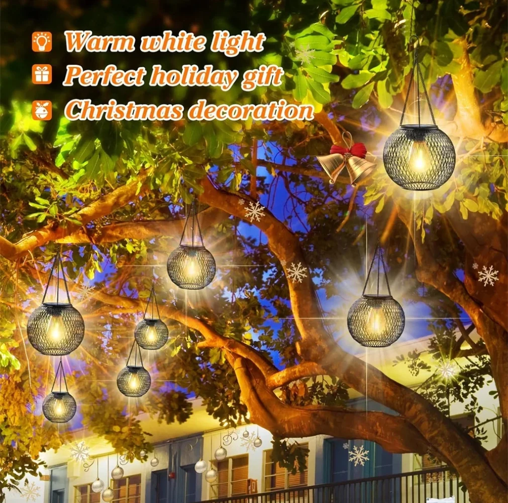 Solar Lantern Outdoor Decorative Hanging Lights Waterproof