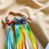 Montessori Style Sensory Toy BPA-free Non-toxic Baby Ribbon Ring Newborns Upwards Develop Colour Recognition Sensory Toy 3