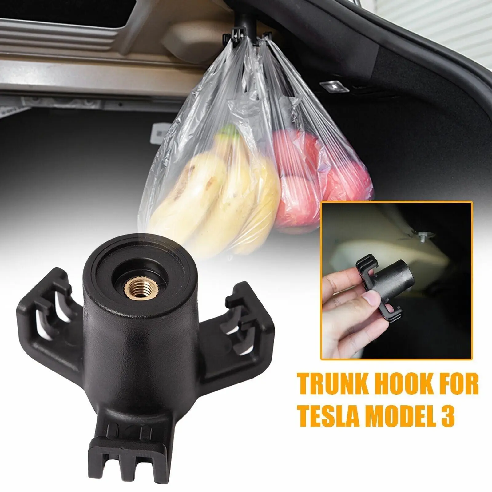 

Задняя флейта, пластиковая флейта для Tesla Model 3 2017-2021, сумка для продуктов, держатель, запасная Подставка для хранения, автомобильный аксессуар