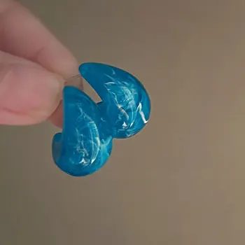 925 Silver Needle French Vintage Blue Earrings For Women Jewelry 2025 Trending New Women's Acrylic Water Drop Earrings Brincos