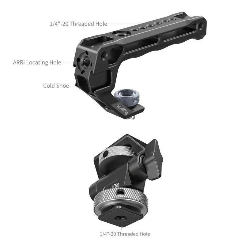 SmallRig 5322 Top Handle with Monitor Support Kit Compatible with Cold Shoe For