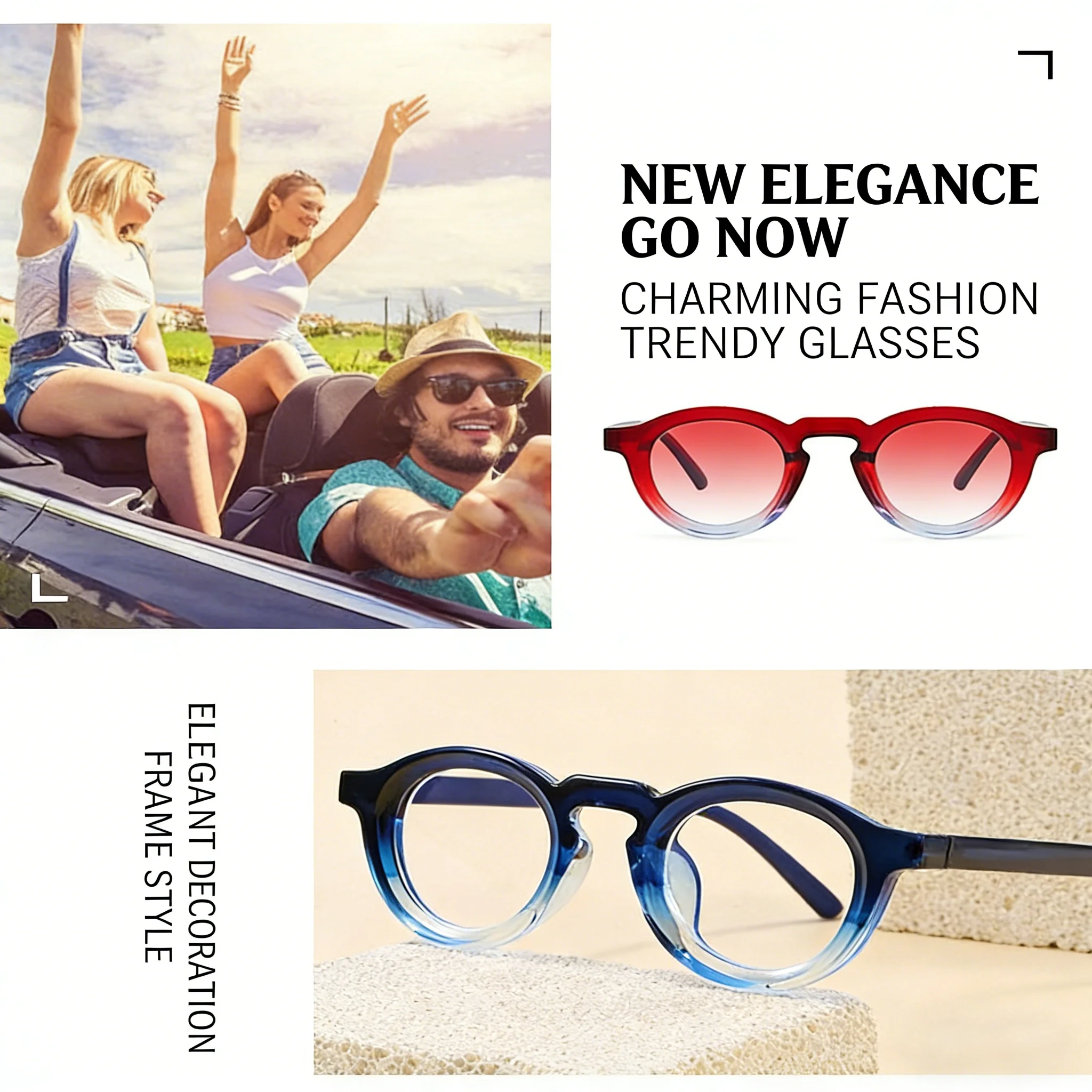 Europäische und amerikanische Retro-Brille mit kleinem runden Rahmen, einfache und modische, stilvolle und trendige Brille für Männer und Frauen 8544 – Detail 6