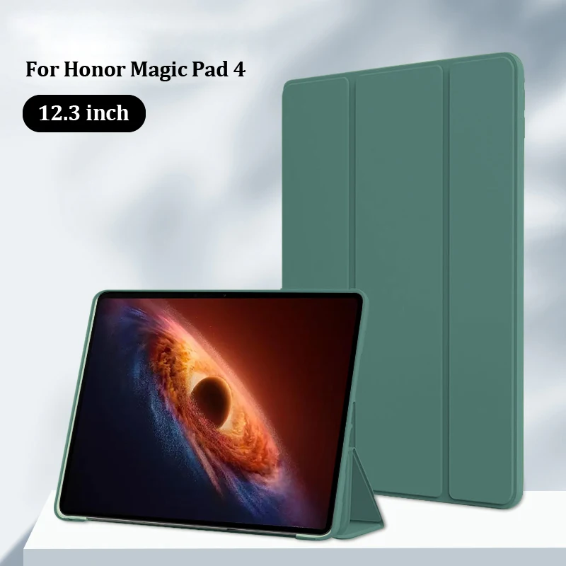 Premium Trifold PU Leather Soft TPU Back Stand Tablet Case - 12.3 Inch