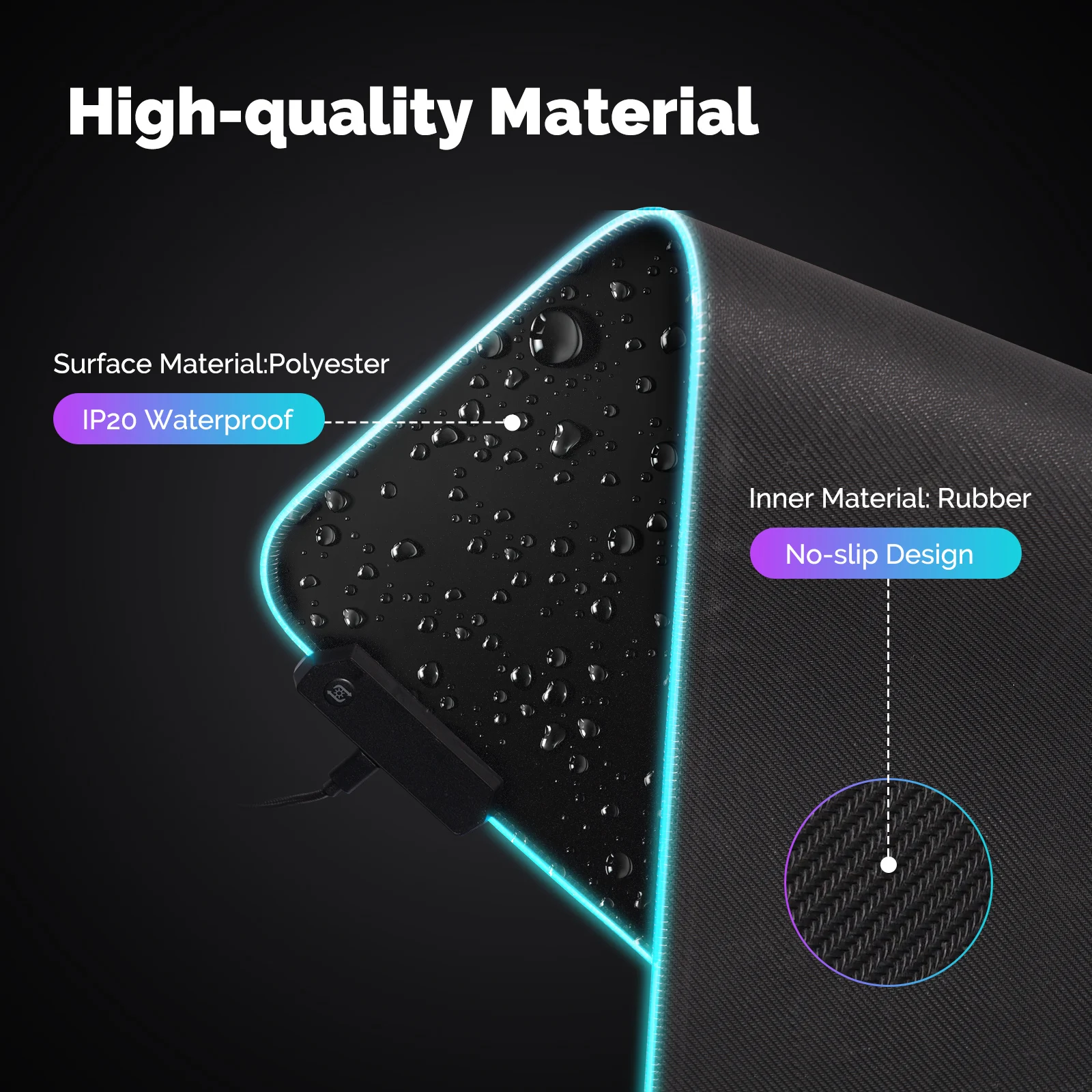 لوحة ماوس RGBIC ذكية WiFi من MOES تعمل مع Tuya – إ...