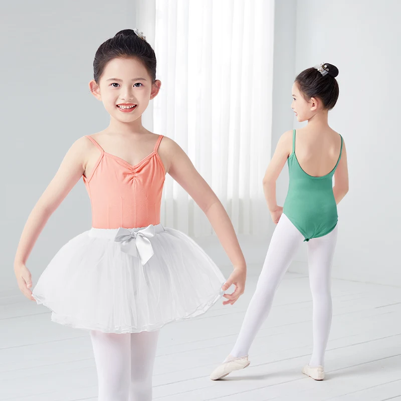 Girls Dance Costumes Ballet Leotard Kids Gymnastics Dance Bodysuit Professional Ballet Costumes Open Crotch Child Dance Camisole ballet leotard dance leotard