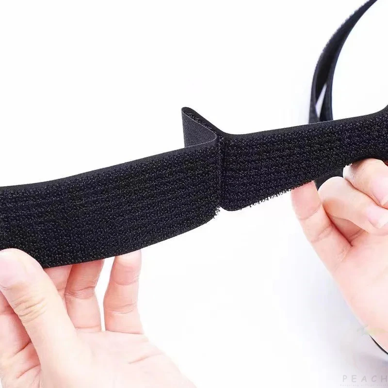 Reusable Nylon Hook Loop Fastening Cable Tape CuttoLength SelfAdhesive Securing Strap Buckle for Organizer Storage