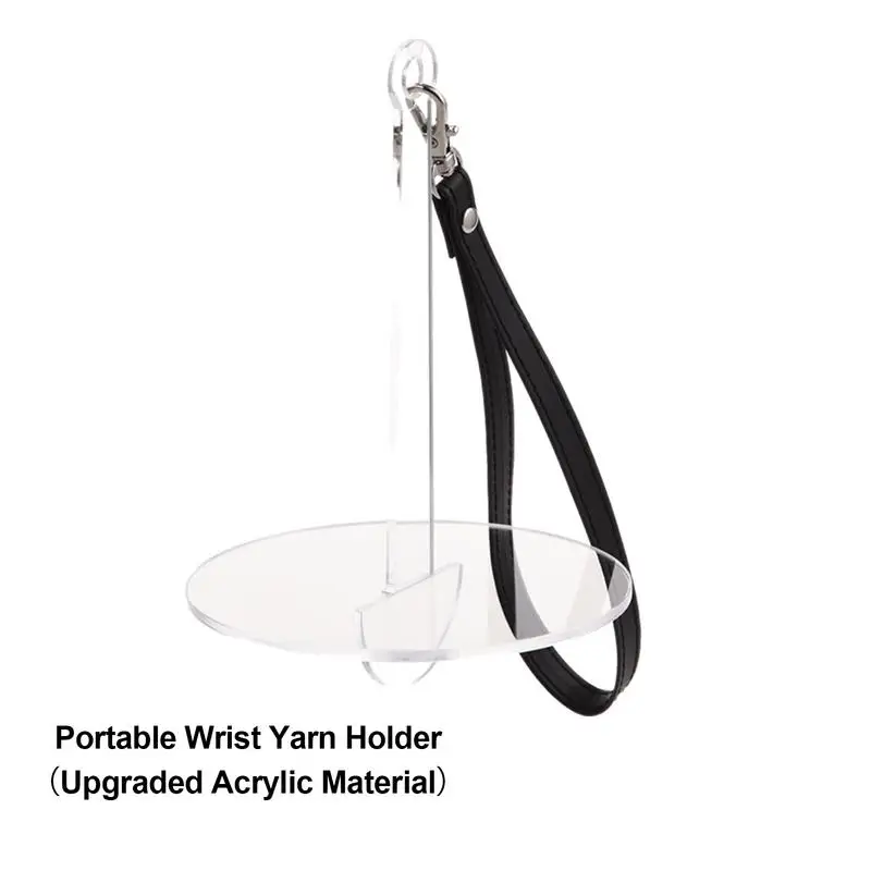 Yarn Holder String Dispenser Holder Acrylic Detachable Wrist Yarn Holder Reusable Yarn Minder for Home Lightweight Ball