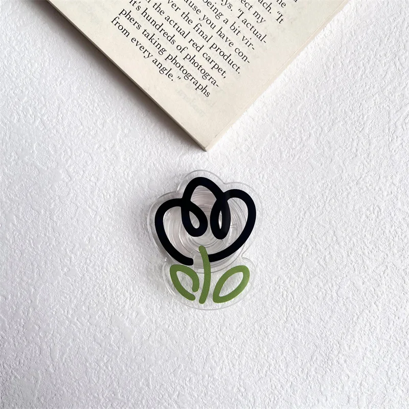 Tulip Flowers Folding Mobile Phone Grip and Stand with Expanding Bracket
