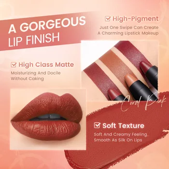 FOCALLURE 31 Colors Matte Lipstick Long Lasting Waterproof Sexy Lipbalm Non-Stick Lip Tint Lip Pencil Makeup Cosmetics for Women 3
