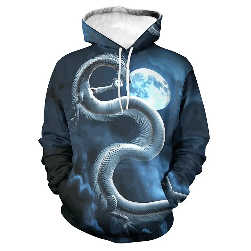 

Dragon Graphic Hoodie Fashion Animal Loong 3D Printed Hoodies For Men Casual Streetwear Y2k Winter Clothes Oversized Pullovers