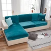 Velvet Solid Color Sofa Seat Cushion Covers For Living Room Furniture Protector Elastic Removable Couch Chaise Longue Slipcover 2