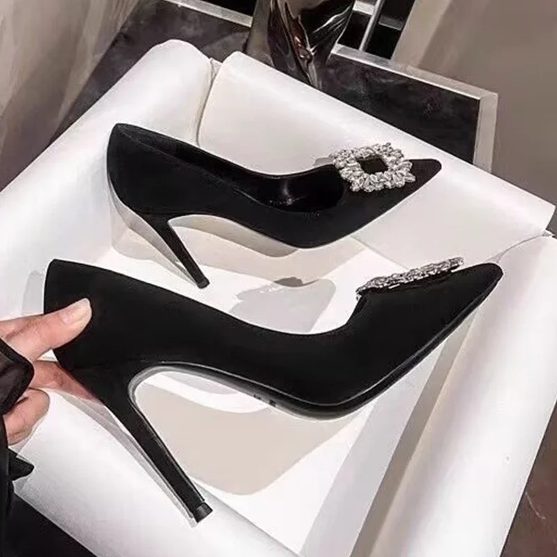 Crystal Women High Heels Shoes Pointed Toe Elegant Summer Sandals Fashion Sexy Woman Pumps 2025 Trend Brand Dress Female Zapatos 3
