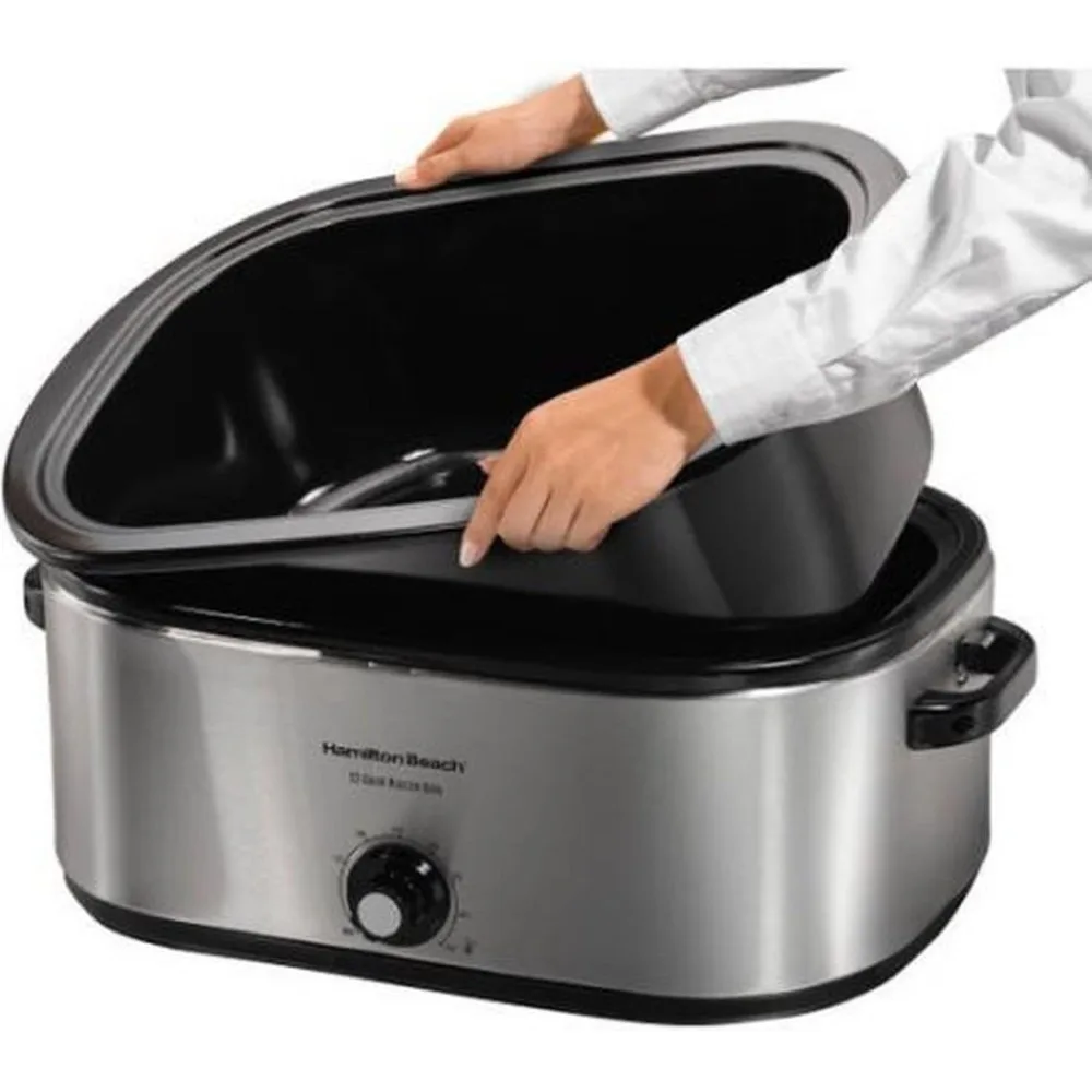 28 lb 22-Quart Roaster Oven with Self-Basting Lid (Stainless Steel)